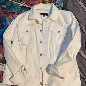 White Talbots Jean jacket size large